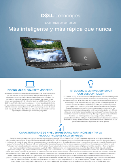 Notebook Dell Latitude 3520 I5 8GB ssd 250GB W11P - PDF