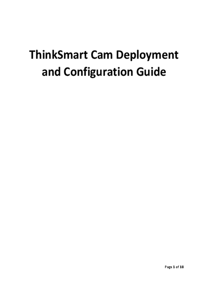 Videoconferencia Lenovo ThinkSmart Cam - PDF